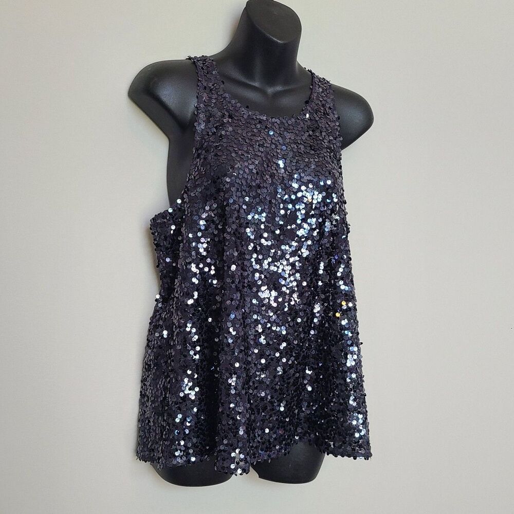 Intimately Free People Small Sequined Tank Top strappy semi sheer